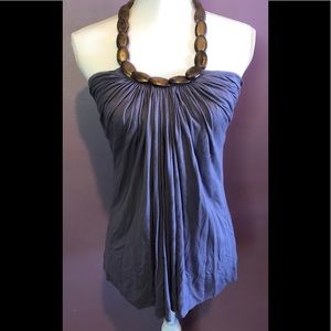 Cute Halter with Wooden Details.